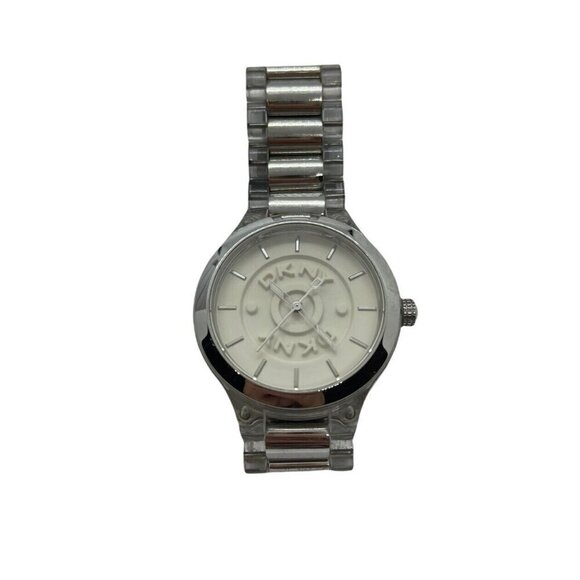 DKNY Two-Tone White Stainless Steel / Plastic Bracelet 50m Ladies Watch NY8167 - Picture 1 of 7